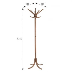 Вешалка напольная В 8Н Средне-коричневый