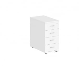 Тумба приставная с 4 ящиками-метабоксами Sigma SG.521.WH.WH.M Белый