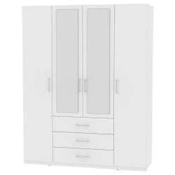 Шкаф распашный R-230х180х45-3-M(Белый)