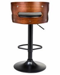 Стул барный DOBRIN FRED BLACK (коричневое дерево, чёрный)