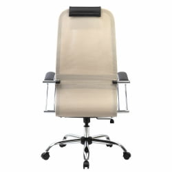 Кресло руководителя BRABIX PREMIUM Ultimate EX-800 хром Черное/бежевое