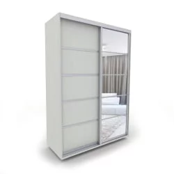 Шкаф-купе 2-х дверный Акцент-Квадро Д 1200х600 Выбеленное дерево