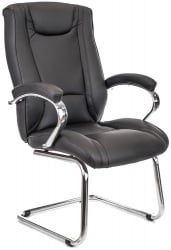 Кресло для посетителей King CF экокожа Черный