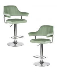 Стул барный DOBRIN CHARLY (пудрово-мятный велюр (MJ9-87)) 2 шт