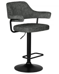 Стул барный DOBRIN CHARLY BLACK (серый твид (LEO11)) 2 шт