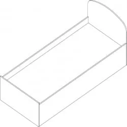 Односпальная кровать Проспект Гм.КР-8 венге