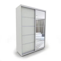 Шкаф-купе 2-х дверный Акцент-Квадро Д 1400х600 Выбеленное дерево