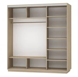 Шкаф-купе трехдверный Экспресс Трио Элемент 2100х2200h Дуб сонома