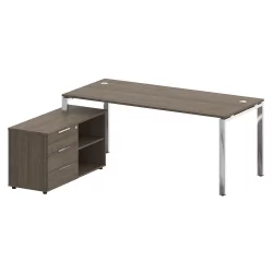 Письменный стол с полками и ящиками METAL SYSTEM DIRECT БГ.СРТ-5.8 Л Вяз Благородный
