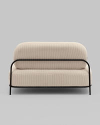 Диван Стоун велюр рельефный молочный