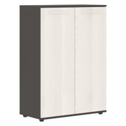 Шкаф с глухими средними дверьми ЕДИС ЕМCС 85.1 Ясень Траун Белый Мокко / EDIS EMCS