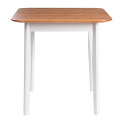 Обеденный стол Соната Люкс/ Sonata Lux table, 75х75х73 см массив сосны, антик/белый, 75х75х73 см