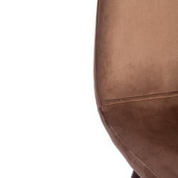 Кухонный стул BREEZE (mod. 4724) вельвет/металл, 44 х 53 х 87 см, Brown (коричневый) HLR11 / орех