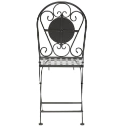 Стул Secret de Maison VICENZA (mod. PL08-1070-1-GBRN) металл, 36х35х91см, черный/плитка ASTRA