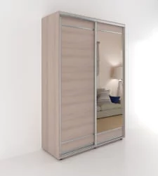 Шкаф-купе 2-х дверный Акцент-Лайт Д3 1200х600 Ясень шимо светлый