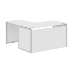 Стол письменный угловой правый КСТЕН-КП КСКПCТ 1415Х Р Белый Серый / XTEN-QP XQPCT 1415H R