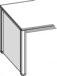 Боковая декоративная панель для столов руководителя шириной 880 мм Charisma CHTSP7570 Орех лион
