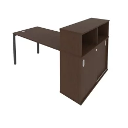 Рабочая станция с опорным шкафом-купе Metal System Б.РС-СШК-3.3 Венге/Антрацит