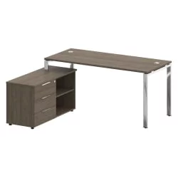 Письменный стол с полками и ящиками METAL SYSTEM DIRECT БГ.СРТ-4.7 Л Вяз Благородный
