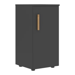 Шкаф-колонка с глухой малой дверью левый Forta FLC 40.1 L Черный графит