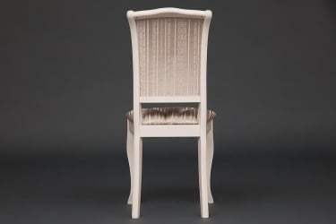 Стул Opera ( OP-SC ) дерево гевея, 45х53х97см, ivory white (слоновая кость 2-5), ткань бежевая, рисунок золотистый (180-9