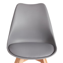Стул TULIP (mod. 73-1) дерево/пластик/экокожа, 47,5x55x80 см, серый