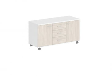 Тумба сервисная с 3-мя ящиками Sigma SG.621.WH.OL Белый Дуб светлый