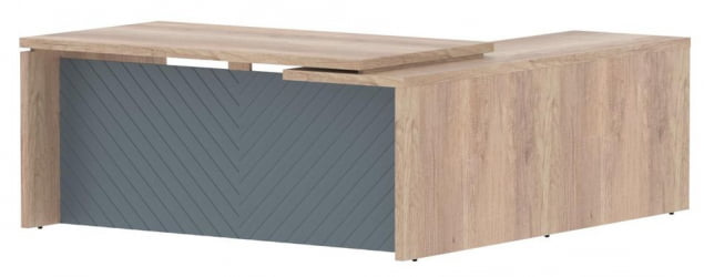 Стол руководителя левый Torr LUX TLCT 1820 L Дуб Каньон Серо-голубой