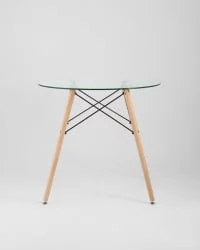 Маленький обеденный стол EAMES DSW Стеклянный