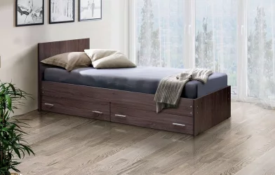 Кровать с ящиками на уголках №4 ЛДСП 800*2000 Венге