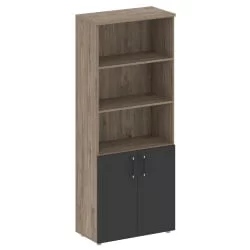 Шкаф высокий широкий SHIFT SK.ST-1.1 Тиквуд Темный/Антрацит