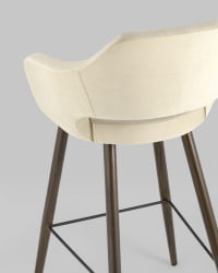 Стул барный Саймон Б велюр Бежевый