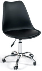 Офисное кресло TULIP (mod.106-1) металл/пластик/PU, 58 x 47 x 97см, Black (черный) / Chrome (хром)