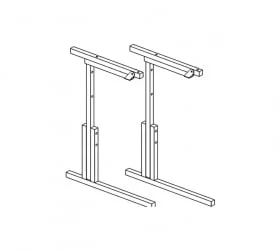 Каркас стола ученического с регул. высоты и угла наклона столешницы АЛц.КРН №5-7