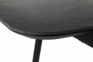 Стол Роналдо раздвиж. 140-180 Темный мрамор/Бабочка