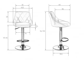 Стул барный DOBRIN LOGAN BLACK (зеленый велюр (MJ9-88)) 2 шт