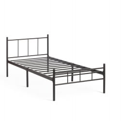 Односпальная кровать ROWENTA (mod. 9177) металл, 90*200 см (Single bed), Black (черный)