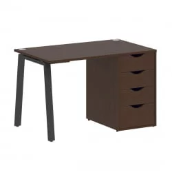 Стол письменный HOME OFFICE VR.SP-3-118.4.A Венге Цаво/Антрацит металл