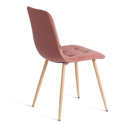 Металлический стул CHILLY (mod. JSC-220) Велюр/металл , 44,5х52,5х88 см, Coral (коралловый) HLR44 / натуральный