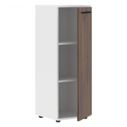 Шкаф-колонка с глухой средней дверью ЕДИС ЕМCС 42.1 Дуб Денвер темный Черный Белый / EDIS EMCS