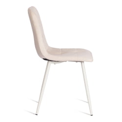 Стул CHILLY (mod. 7094-1) вельвет/металл, 44,5х52,5х86 см, beige (бежевый) HLR2 / белый