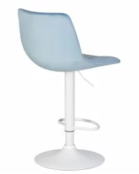 Стул барный DOBRIN TAILOR WHITE Пудрово-голубой велюр MJ9-74