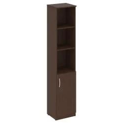 Шкаф высокий узкий правый (1 низкая дверь ЛДСП) NOVA S В.СУ-1.1 R Венге Цаво