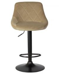 Стул барный ДОБРИН ЛОГАН БЛАCК (мокко велюр (МДЖ9-9)) 2 шт / DOBRIN LOGAN BLACK (MJ9-9))