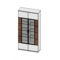 Шкаф со стеклянными дверьми Корано Бм.Кор-12 ольха