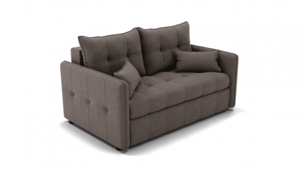 Диван Палермо (ЗР) Цвет фасада: Серо коричневый; Тип: Прямой; Материал фасада: Металл/Велюр