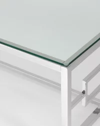 Журнальный стол БРУКЛИН 120x60 Серебро