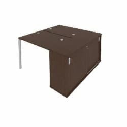 Рабочая станция с опорным шкафом-купе Метал СйстемБ.Б.РС-СШК-1.1 Венге/Серый / Metal SystemБ.Б.РС-СШК-1.1