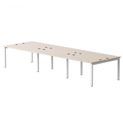 Бенч-система на 6 мест на металлокаркасе, опоры 45 гр Everprof EVO 254S015 (3540) Кашемир Белый