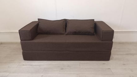 Диван прямой бескаркасный Хит (Berhouse) Цвет фасада: Кемел; Тип: Прямой; Материал фасада: Рогожка